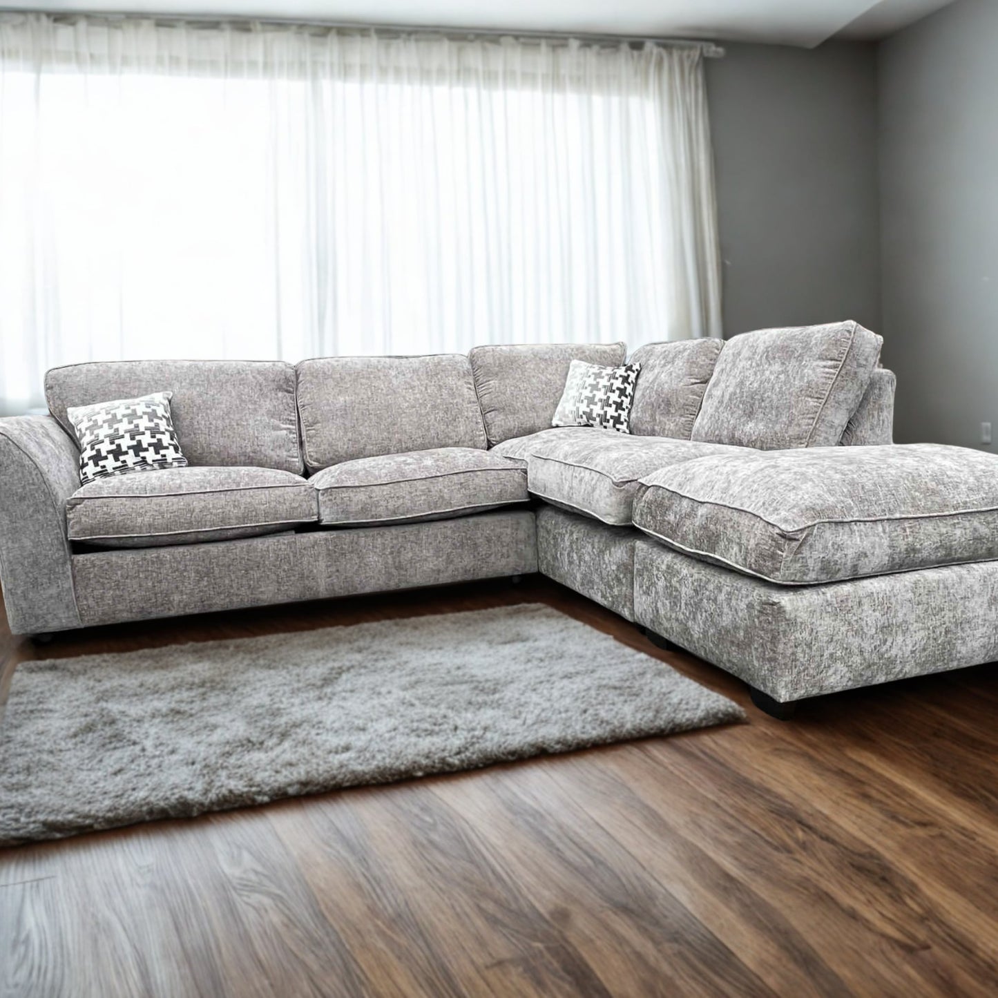 Winchester corner sofa bed with footstool