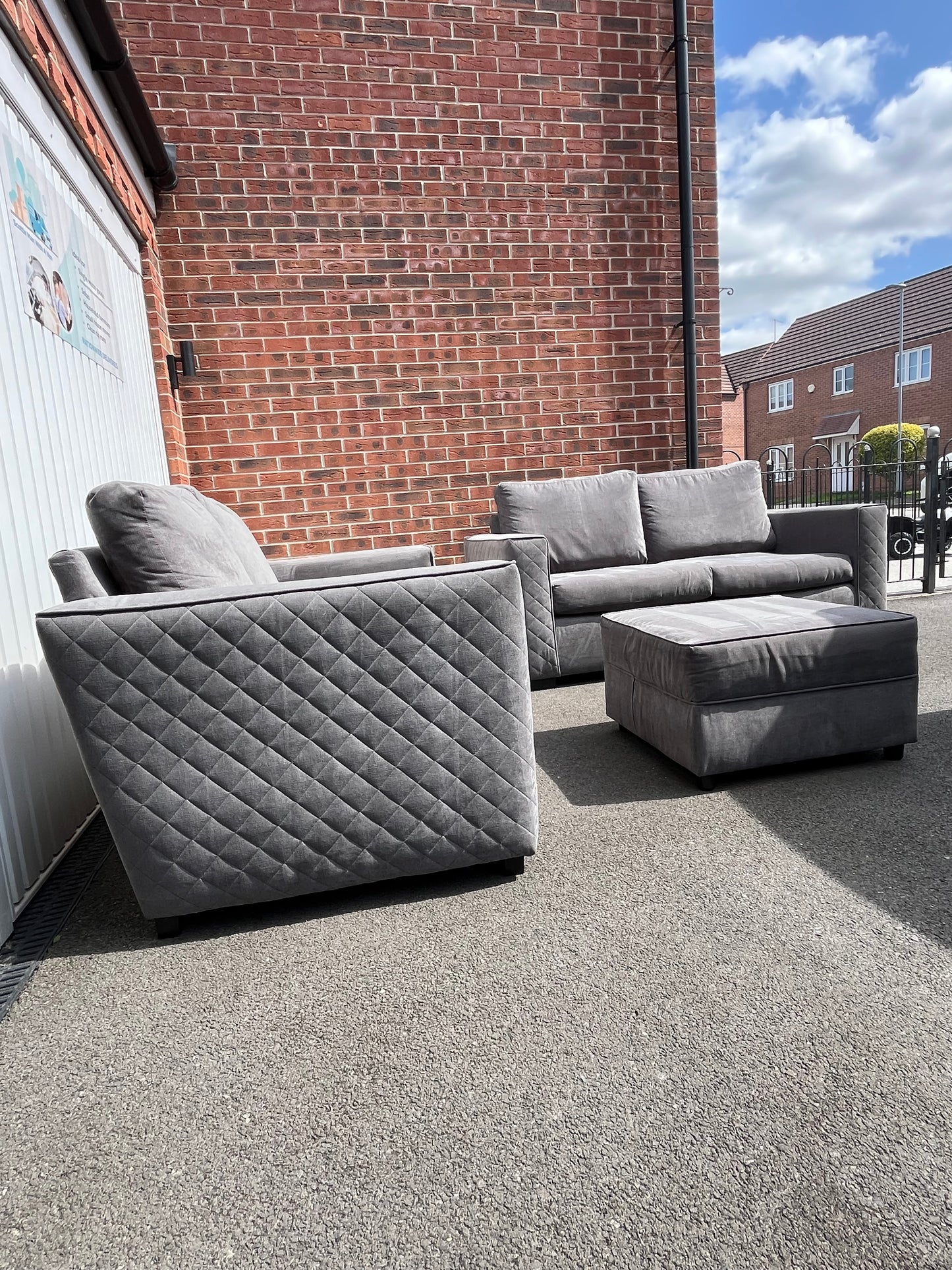 Grey 3+2 sofa set