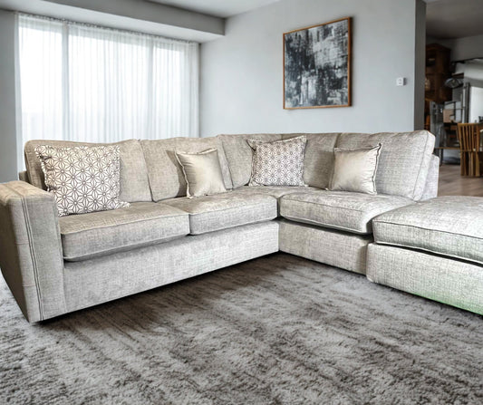 Willow corner chaise with footstool