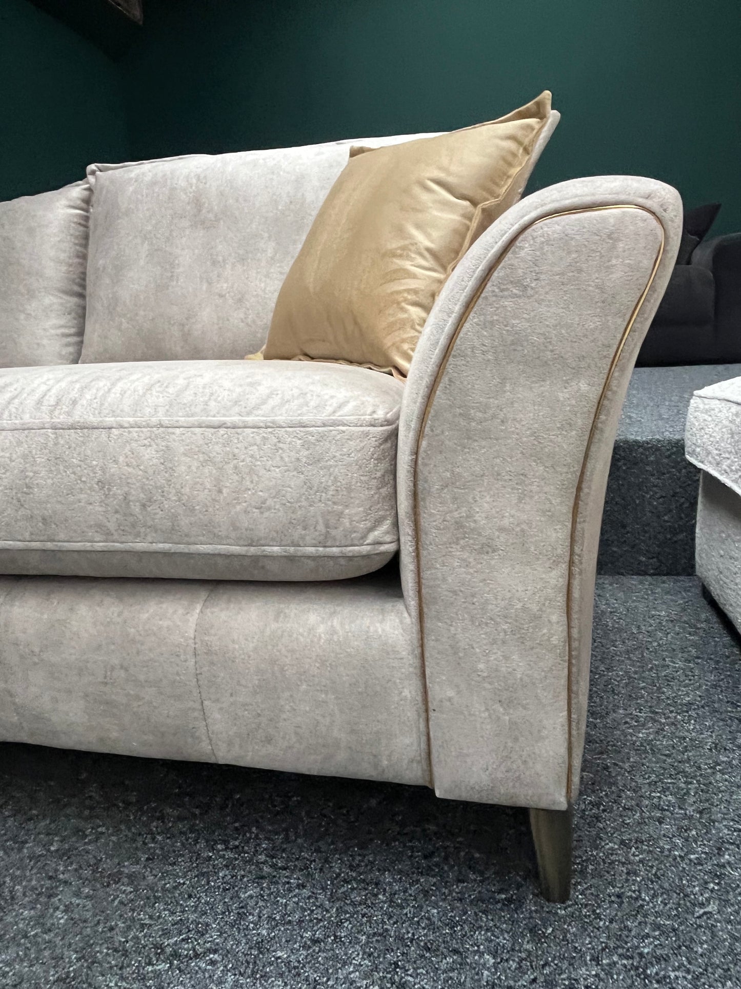 The Paris 3 seater , love chair and footstool set in pearl