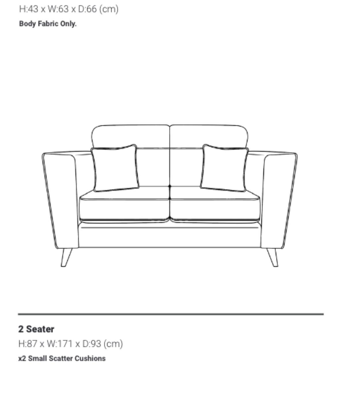 Arlo two seater sofas x2