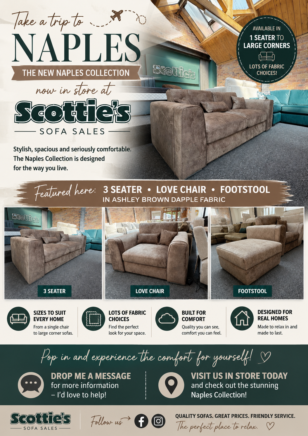 The Naples collection 3 seater+ love chair