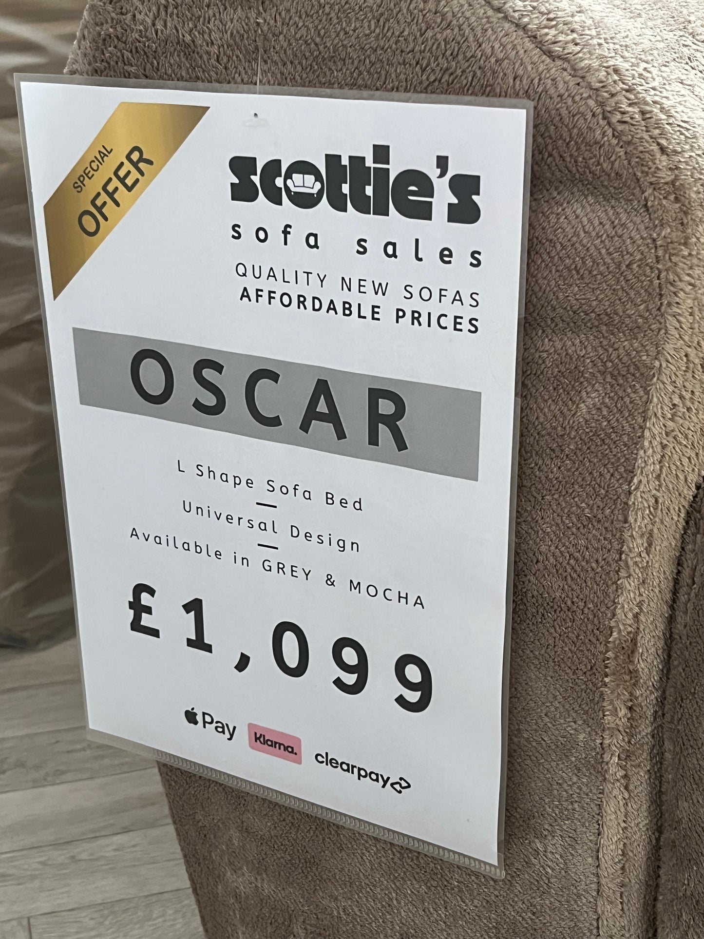 Oscar universal L shape sofa bed