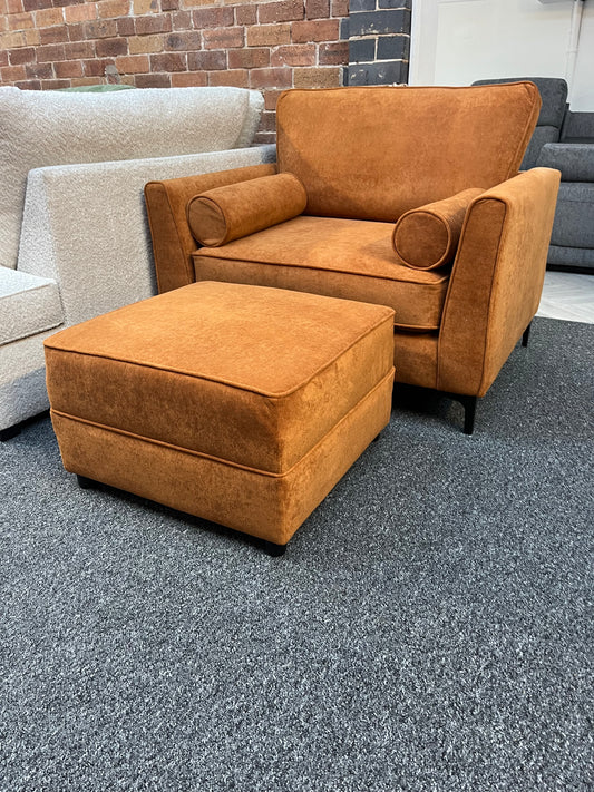 Sophie 3 seater , love chair and footstool