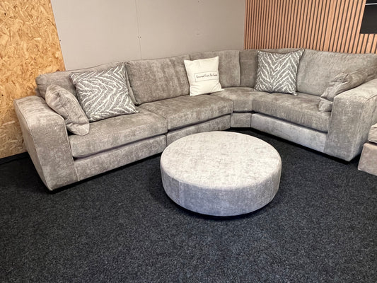 Milan 4 piece modular and footstool