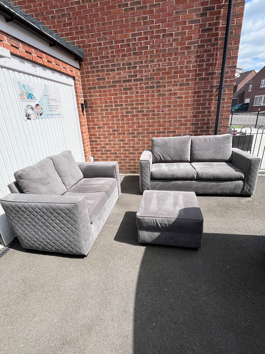 Grey 3+2 sofa set