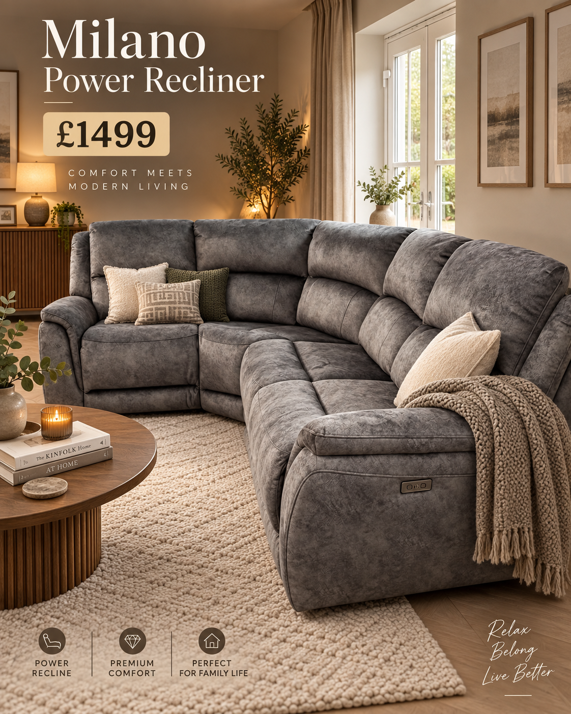 Milano power recliner