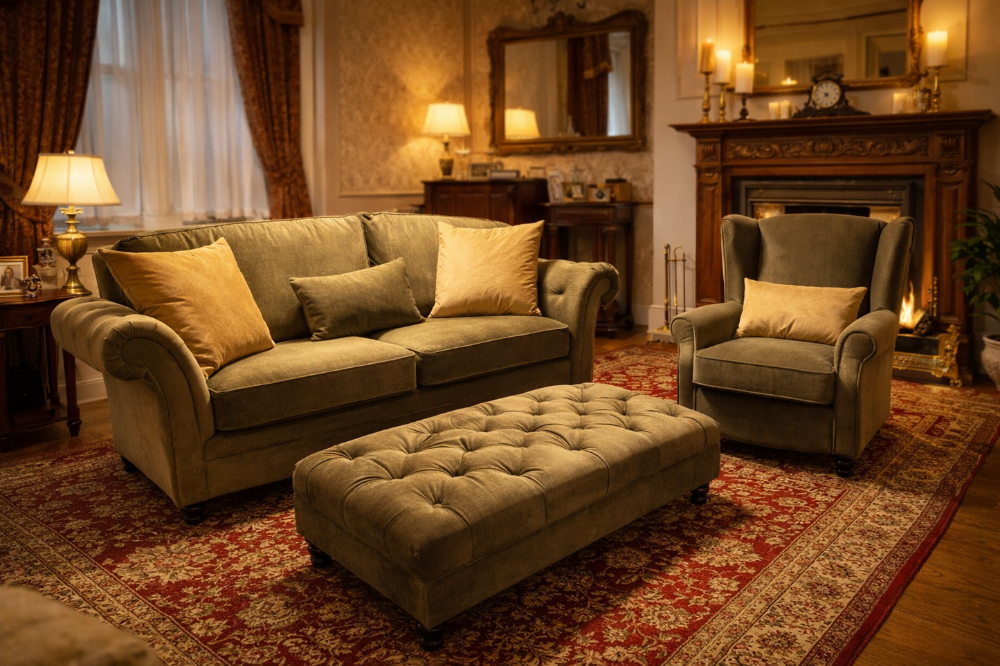 “Victoria three piece suite
