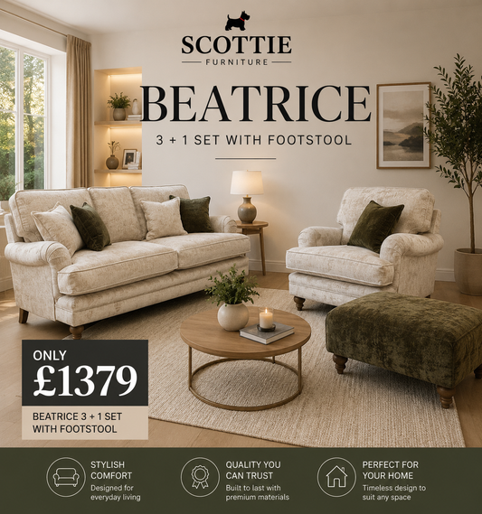 The new BEATRICE 3+1 set with footstool