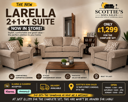 Larella 2+1+1 in earth colour