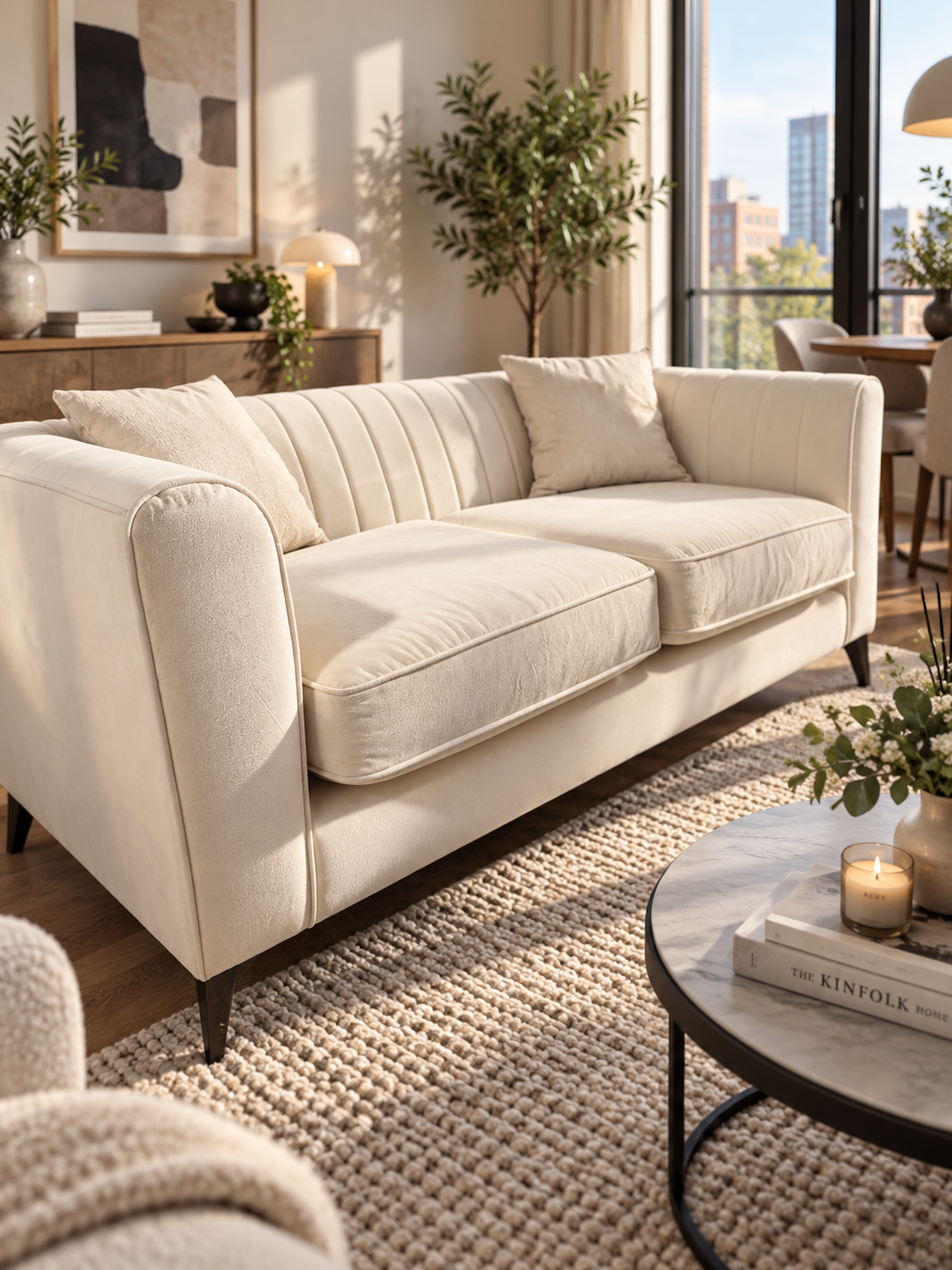 The Elegance 3+2 in cream