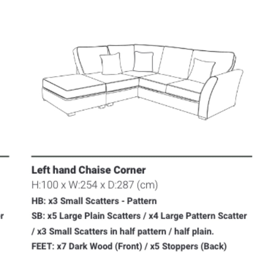 Winchester brand new  corner sofa and footstool